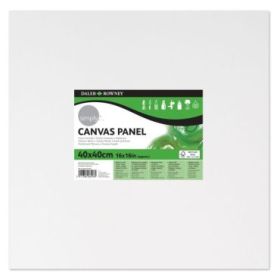 Daler Rowney Simply Carton Entelado - 250g - 40x40cm - Imprimacion Triple - Grano Medio - 100% Algodon sin Acido - 250g - Color Blanco