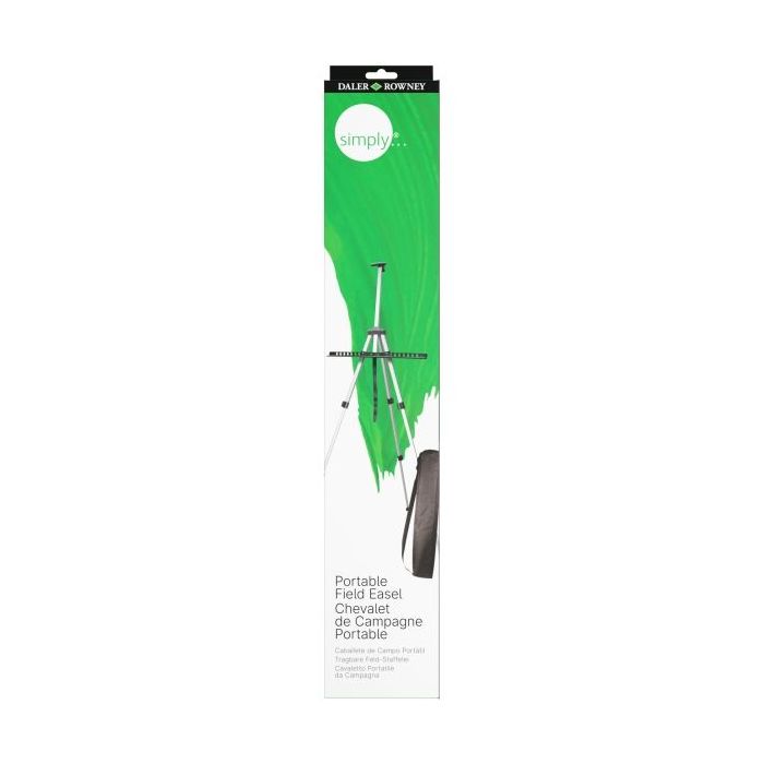 Daler Rowney Simply Caballete de Campo Portatil - Aluminio - Altura de Lienzo de 84cm