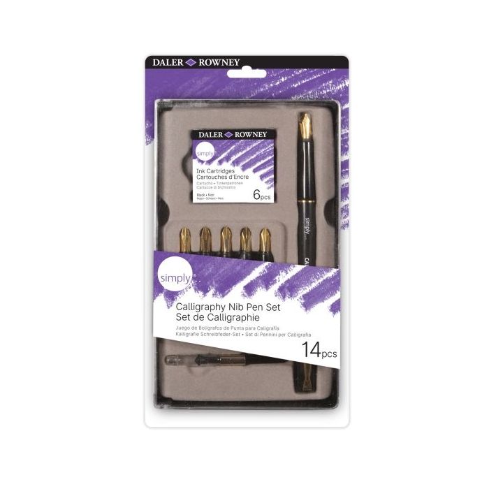 Daler Rowney Simply Pack de 14 Piezas para Caligrafia