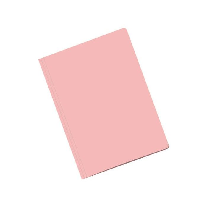 Dohe Pack de 50 Subcarpetas de Cartulina - Tamaño Folio - Ranura para Fastener - Color Rosa Claro