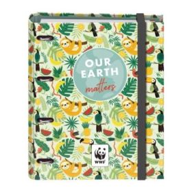 Dohe WWF Tropic Carpeta de 4 Anillas Mixtas de 35mm con Recambio de 100 Hojas - Formato Folio - Cierre con Goma - Incluye 4 Separadores y Sobre de Polipropileno