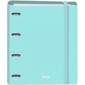 Dohe Serenity Polyfoam Carpeta de 4 Anillas Mixtas de 35mm A4 Recambio 100 Hojas Cuadricula 5mm - Cubierta de Polyfoam 2mm - Cierre con Goma - Incluye 4 Separadores y Sobre de Polipropileno - Color Verde