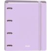 Dohe Serenity Polyfoam Carpeta de 4 Anillas Mixtas de 35mm A4 Recambio 100 Hojas Cuadricula 5mm - Cubierta de Polyfoam 2mm - Cierre con Goma - Incluye 4 Separadores y Sobre de Polipropileno - Color Morado