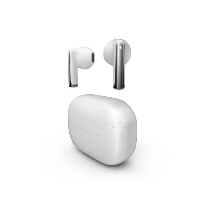Energy Sistem StyleBuds Auriculares True Wireless - Bluetooth 5.4 - Cancelacion de Ruido en Microfono - 25h Autonomia - Modo Baja Latencia - Configurable con ESmart Connect - Color Blanco