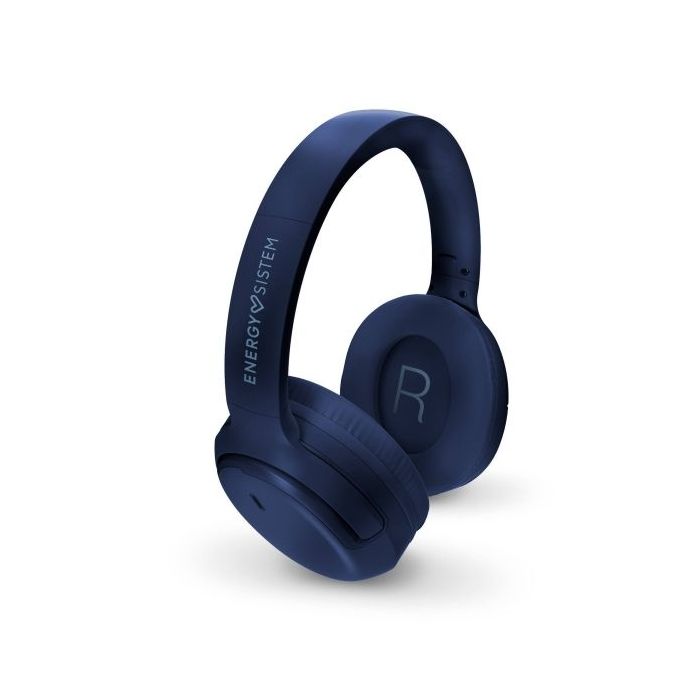 Energy Sistem Auriculares Bluetooth Rizz - Conexion Multipunto - Hasta 50h de Bateria - Deep Bass Para Graves Profundos - Diadema Acolchada Ajustable - Asistente de Voz - Color Azul Navy
