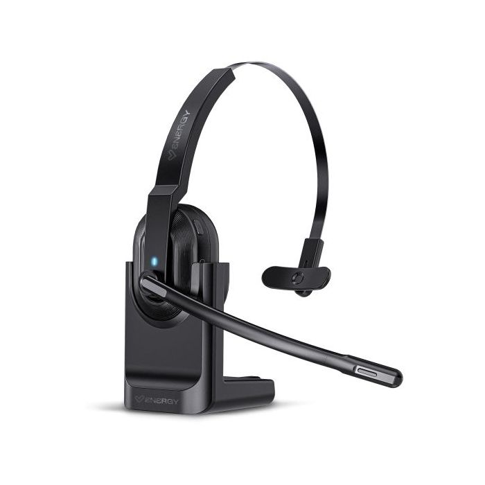 Energy Sistem Voice Pure Office Auriculares Inalambricos - Bluetooth 5.0, 2,4Ghz - Conexion Multipunto Telefono y Ordenador - Microfono con Cancelacion de Ruido - Color Negro