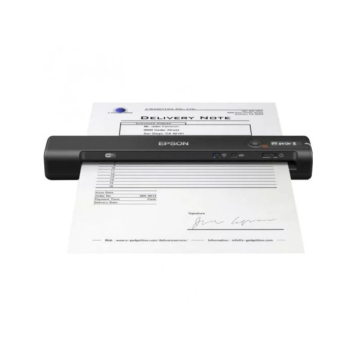 Epson Workforce ES60W Escaner Portatil Inalambrico WiFi - 600dpi - Pantalla LCD - Tecnologia ReadyScan LED