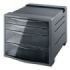Esselte Intego Buc de 4 Cajones - 2 Medidas de Cajon - Deslizamiento Suave - Base con Goma Antideslizante - Color Gris