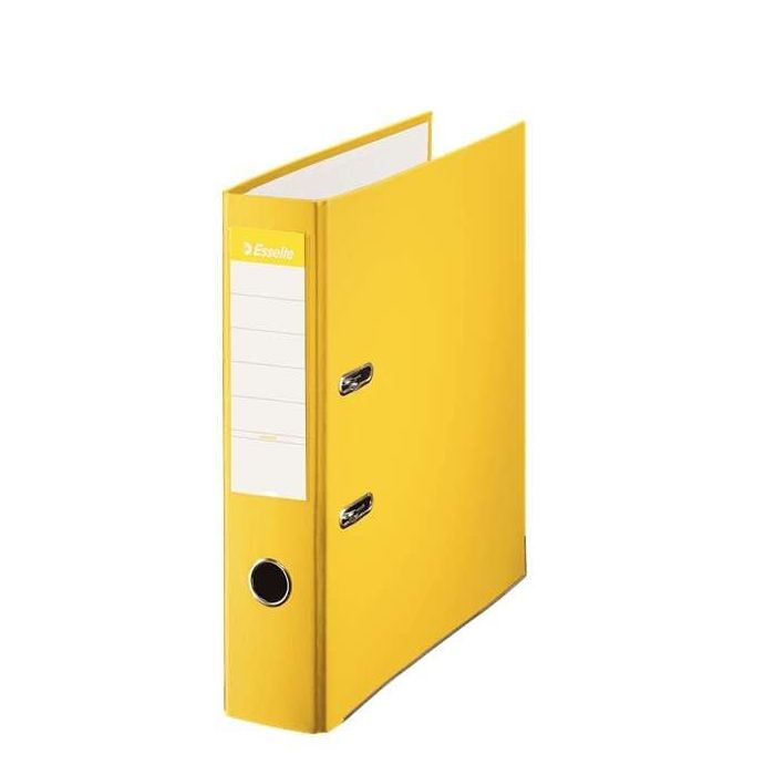 Esselte Archivador de Palanca - Formato A4 - Lomo 75mm - Capacidad para 500 Hojas - Color Amarillo