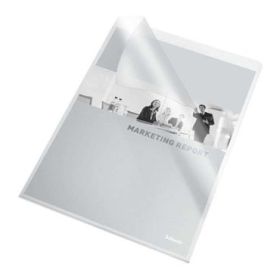 Esselte 30Q Caja de 100 Dossiers Uñero - Formato Folio - PVC Flexible - Grosor 140 Micras - Color Transparente