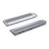 Ewent USB-C Dock 12 en 1 - 1x USB-C, 3x USB 3.2 Gen1, 2x HDMI 4K/60Hz, 1x DisplayPort 4K/60Hz, SD/TF 2.0, Audio, RJ45 Gb, 1x USB-C PD 100W - Color Plata