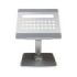 Ewent Soporte de Sobremesa para Portatil - Aluminio - Multipuerto 7 en 1 - Rotacion 360 - Ajustable - Base Antideslizante - Plegable - Color Plateado/Gris