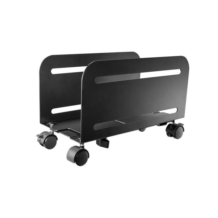 Ewent Soporte Movil para Ordenador - Ajustable - Peso Maximo 10kg - Ruedas Bloqueables - Color Negro