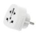Ewent EW1480 Adaptador de Viaje Universal - USA, UK, AUS y Europa a Schuko - Color Blanco
