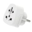 Ewent EW1480 Adaptador de Viaje Universal - USA, UK, AUS y Europa a Schuko - Color Blanco