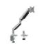Ewent Soporte de Mesa con Brazo Articulado para Monitor hasta 45" - Giratorio e Inclinable - Gestion de Cables - Peso Maximo 15kg - VESA 100x100 - Abrazadera para Grosor Maximo de 80mm - 134x625x663mm - Color Gris Espacial
