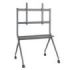Ewent Soporte de Suelo para TV hasta 86" - Bandeja Auxiliar - Altura Ajustable - Gestion de Cables - VESA Maximo 800x600 - Peso Maximo 120kg - Ruedas para Desplazamiento - 1067x801x1725mm - Color Negro