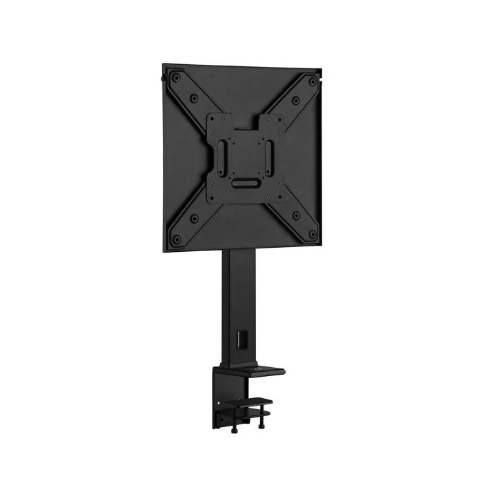 Ewent Soporte de Escritorio para TV Plana hasta 55" - Montaje con Abrazadera - Gestion de Cables - VESA Maximo 400x400 - Peso Maximo 35kg - Color Negro