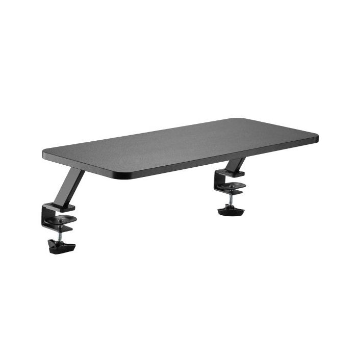 Ewent Soporte Elevador para Monitor hasta 34" - Sujeccion con Abrazadera - Grosor Tablero Maximo 33mm - Peso Maximo 20kg - 650x260x130mm - Color Negro