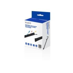 Ewent Manguito Organizador de Cable Neopreno - Cierre con Cremallera y Hebilla - Proteccion Frente a Humedad - 1m - 100mm - Color Negro