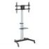 Ewent EW1583 Soporte de Suelo para TV de 37 a 86" - Bandeja Multiusos - Peso Max. 50kg - Altura, Inclinacion y Rotacion Ajustables - Ruedas - Color Gris