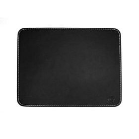 Ewent Alfombrilla para Raton - Rigida - Cuero Sintetico - Base de Goma - 220x180x3mm - Color Negro