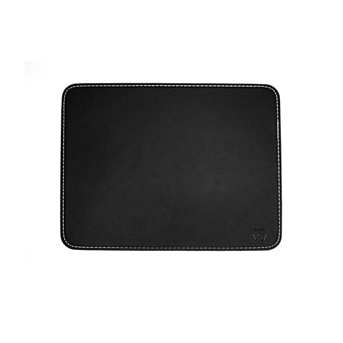 Ewent Alfombrilla para Raton - Rigida - Cuero Sintetico - Base de Goma - 220x180x3mm - Color Negro