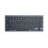 Ewent Teclado de Viaje - Modo Ahorro de Energia - Bluetooth 3.0 - Disposicion Portuguesa QWERTY PT - 2x Bateria AAA (Incluida) - 18 Teclas Multimedia - Color Negro/Gris