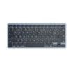 Ewent Teclado de Viaje - Modo Ahorro de Energia - Bluetooth 3.0 - Disposicion Portuguesa QWERTY PT - 2x Bateria AAA (Incluida) - 18 Teclas Multimedia - Color Negro/Gris