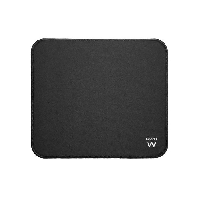 Ewent Alfombrilla para Raton - Superficie de Poliester - Base de Goma Antideslizante - 250x220x6mm - Color Negro