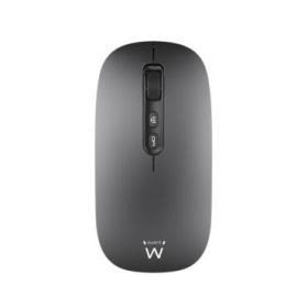Ewent Raton Inalambrico - Conectividad Multidispositivo - Activacion Asistente IA - Recargable - 6 Botones - Bateria de 500mAh - Color Negro