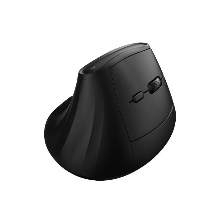 Ewent Raton Inalambrico - 4000dpi - Receptor USB-A de 2.4Ghz - Bluetooth 5.1 - Ergonomico - 6 Botones - Agarre Vertical - Color Negro