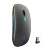 Ewent Raton Inalambrico - Receptor USB-A de 2.4GHz- Bluetooth 5.1 - Recargable - Luces RGB - 4 Botones - Bateria de Litio de 500mAh - Color Negro