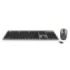 Ewent Pack Teclado + Raton Inalambrico para Oficina - Receptor USB-A 2.4Hz - 1600dpi - Disposicion Portuguesa QWERTY PT - Incluye Pilas AA/AAA - Teclas Silenciosas de Perfil Bajo - Color Negro/Gris