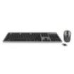 Ewent Pack Teclado + Raton Inalambrico para Oficina - Receptor USB-A 2.4Hz - 1600dpi - Disposicion Inglesa QWERTY US - Incluye Pilas AA/AAA - Teclas Silenciosas de Perfil Bajo - Color Negro/Gris