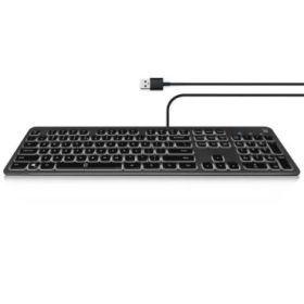 Ewent Teclado con Cable USB - Disposicion Italiana QWERTY IT - Retroiluminacion - Teclas de Bajo Perfil y Silenciosas - Cable de 1.5m - Color Negro