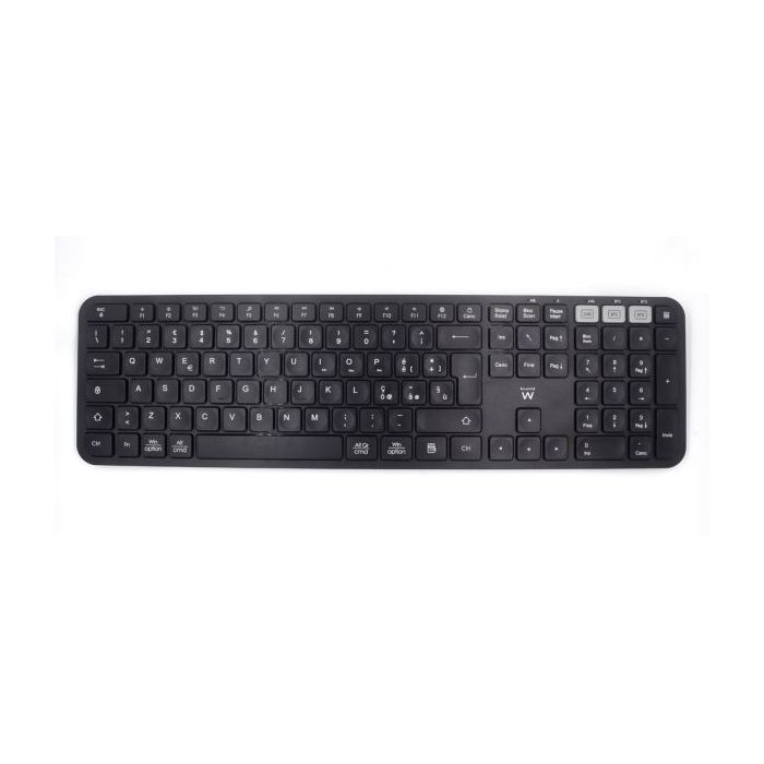 Ewent Teclado Inalambrico - Modo Ahorro de Energia - Disposicion Italiana QWERTY IT - 1x Bateria AAA (Incluida) - Alcance hasta 10m - Color Negro
