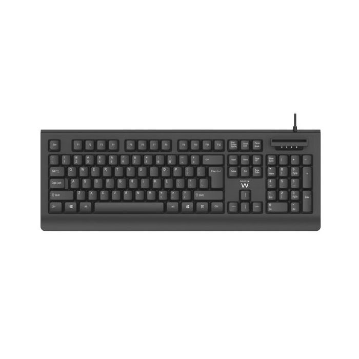 Ewent Teclado con Cable USB - Disposicion Portuguesa QWERTY PT - Cable de 1.5m - Plug and Play - Color Negro
