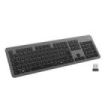 Ewent Teclado Inalambrico - Bateria de Litio Recargable de 300mAh - Disposicion Italiana QWERTY IT - Retroiluminacion - Teclas de Bajo Perfil y Silenciosas - Color Negro/Gris