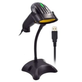 Ewent Lector de Codigos de Barras 2D - USB - Velocidad de Escaneo de 200 Lineas por Segundo - Resistente a Caidas - Color Negro