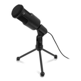 Ewent Microfono Multimedia - Cancelacion de Ruido - Jack de 3.5mm - Cable de 2m - Color Negro