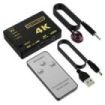 Ewent Switch Conmutador HDMI 3 a 1 - Resolucion 4K - Mando a Distancia - Incluye Cable de Alimentacion e IR - Color Negro