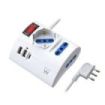 Ewent Regleta con 6 Tomas de Sobremesa - 2 Tomas L + 1 Toma L/F (Schuko) - 2x USB-A - 1x USB-C - Enchufe Italiano Plano en Angulo - Interruptor On/Off - Cable de 1.5m - Color Blanco