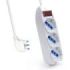 Ewent Regleta con 3 Tomas Tipo L/F (Schuko) de 10/16A - Interruptor On/Off - Enchufe Italiano Plano en Angulo - Cable de 1.5m - Color Blanco