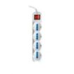 Ewent Regleta con 12 Tomas - 8 Tomas L + 4 Tomas L/F (Schuko) - Interruptor On/Off - Proteccion contra Sobretensiones - Proteccion Infantil - Cable de 1.5m - Color Blanco