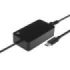 Ewent Cargador Universal para Portatil de 45W con USB-C - Power Delivery - Longitud de Cable Total de 2.75m - Color Negro