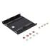Ewent Adaptador de Montaje para Disco Duro HDD/SSD de 2.5" en Ranura de 3.5" - Aluminio Solido - Incluye Tornillos - Color Negro