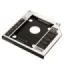 Ewent Adaptador Disco Duro de 7mm para Unidad Optica de 9.5mm en Portatil - Velocidad de Transferencia hasta 6 Gbps - Compatible con Acer, ASUS, HP, Fujitsu - Color Plata