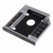 Ewent Adaptador Disco Duro de 7/9.5mm para Unidad Optica de 12.7mm en Portatil - Velocidad de Transferencia hasta 6 Gbps - Compatible con HP, Dell, Acer, Benq, ASUS, Lenovo, Great Wall - Color Plata