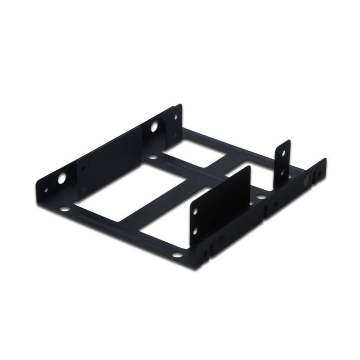 Ewent Soporte Adaptador de Montaje para Disco Duro HDD/SSD - Admite 1 HDD de 3.5" o 2 HDD/SSD de 2.5" - Aluminio Solido - Incluye Tornillos - Color Negro